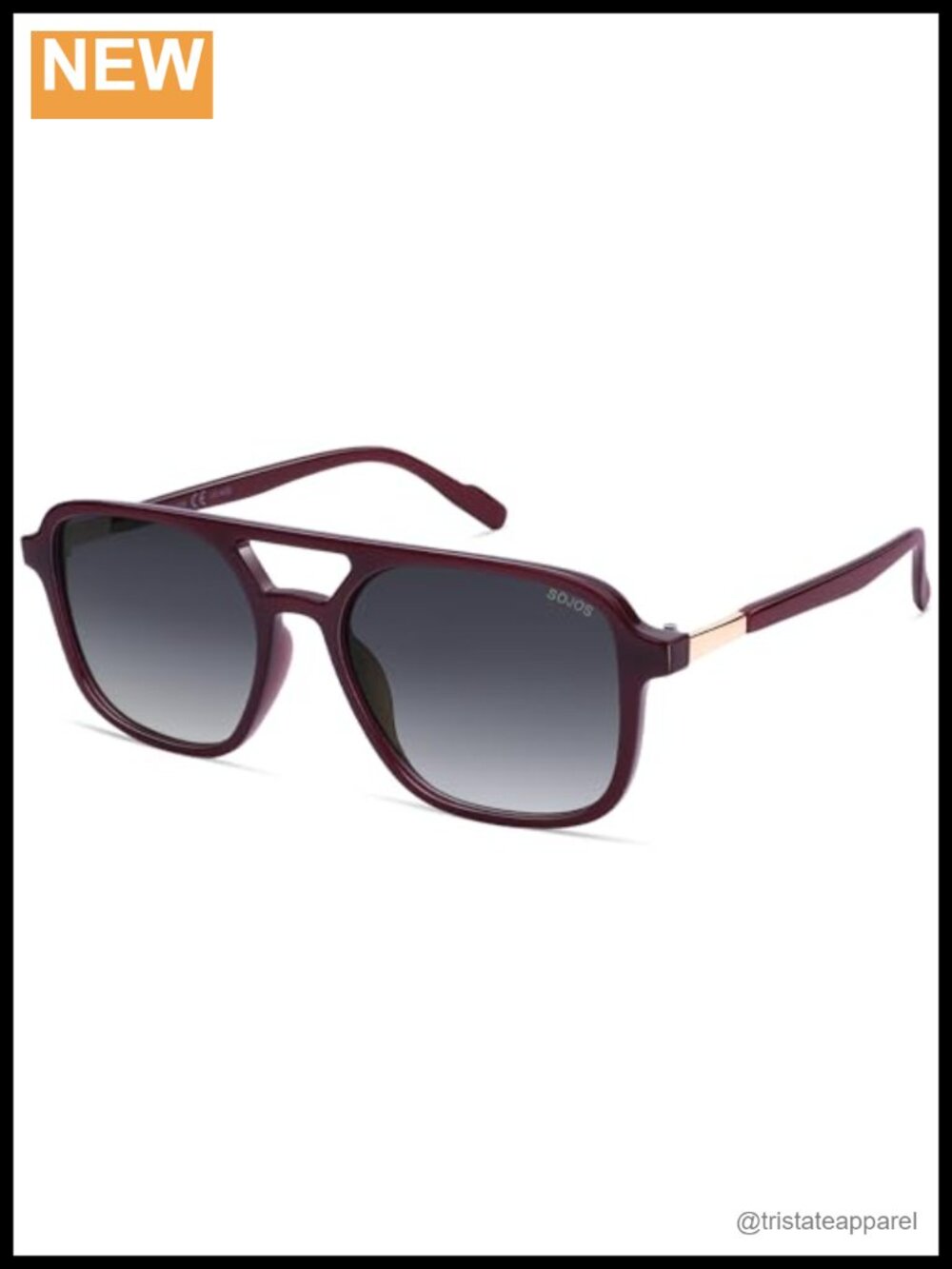 Retro Aviator Sunglasses UV400 Unisex Full Frame Plastic
